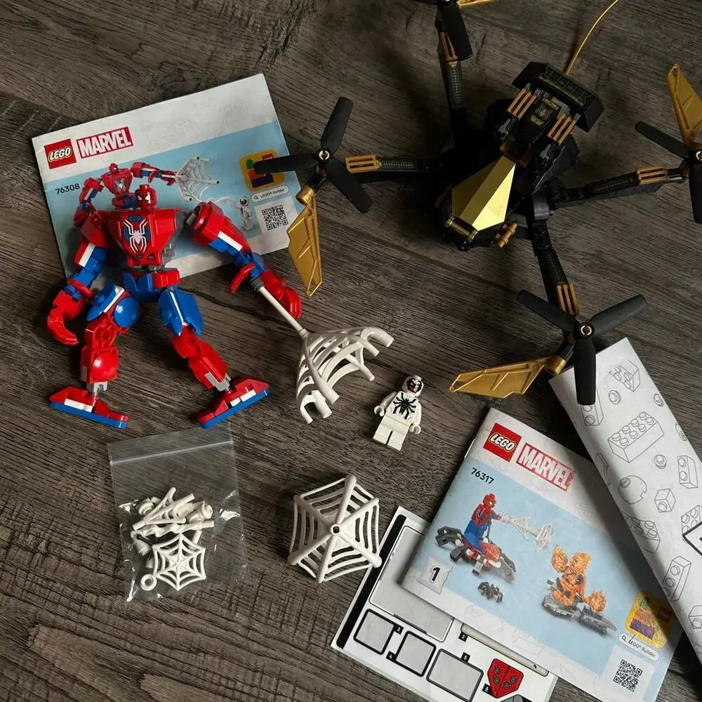 LEGO Marvel Spiderman Set 76308 76317 76195 Bundle Lot - Incomplete